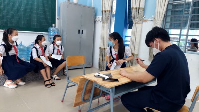 Tổ chức tiêm ngừa vacxin phòng covid-19 cho các em học sinh lớp 5 tại trường Tiểu học Phú Thọ