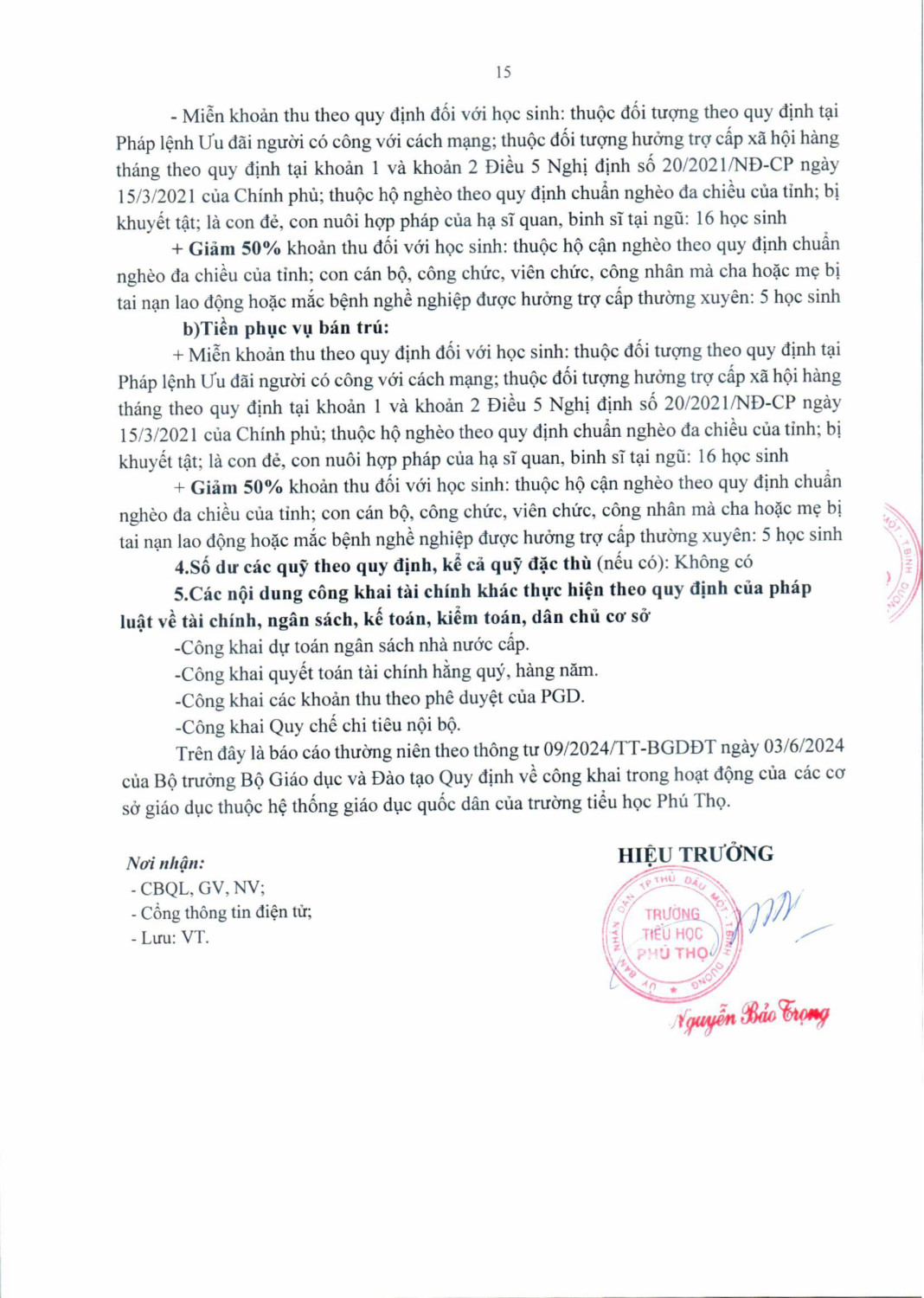 BAO CAO CONG KHAI THUONG NIEN 2024 2025 hình ảnh 14