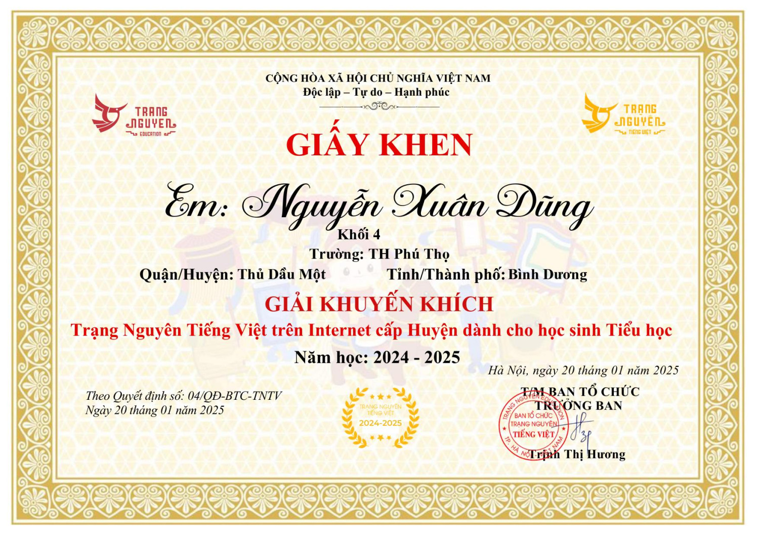 GIAY KHEN xuandung20062015