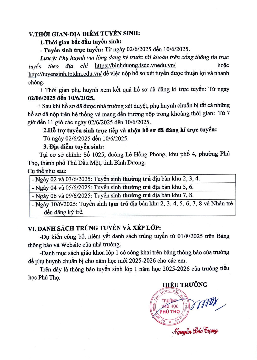 THÔNG BÁO TUYỂN SINH 2025 2026 hình ảnh 1